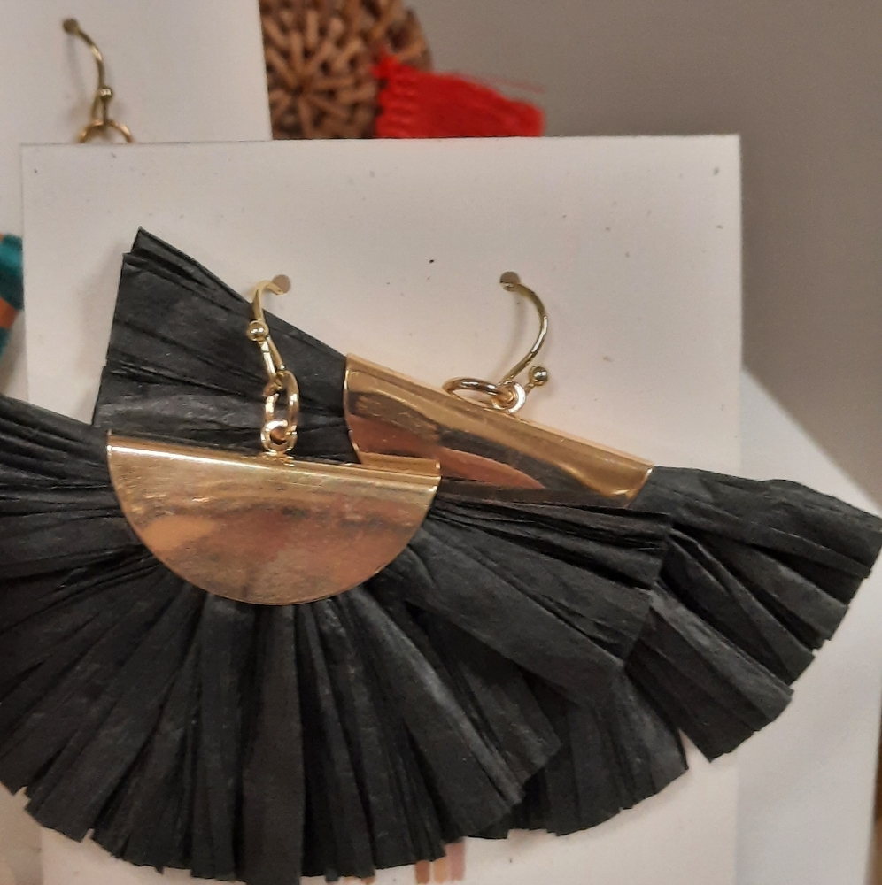 Black ladies boho earrings